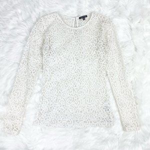 DYNAMITE Long Sleeve Lace Top Size XS